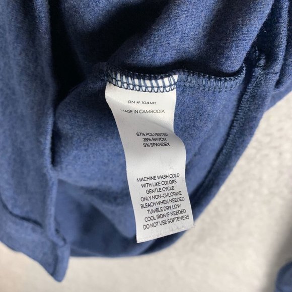 Alpine Design Shirt‎ Mens XL Blue Heather Rayon Wanderful Knit Button-Up 7307 - Picture 6 of 8